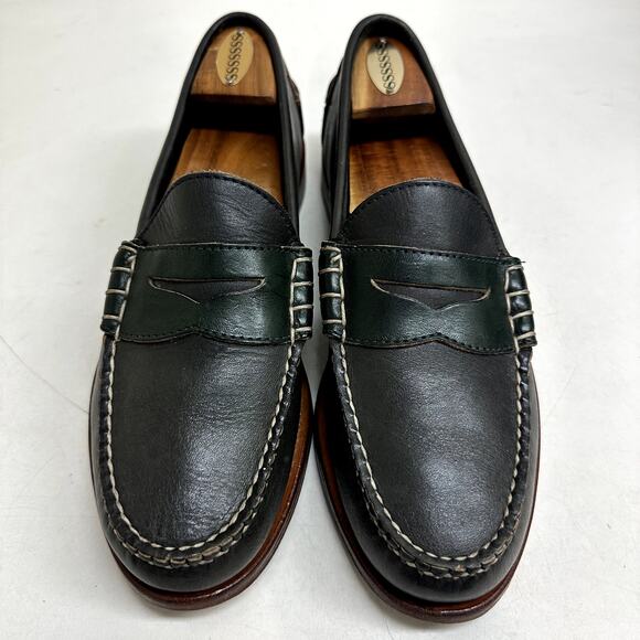 NEW HEELS Rancourt & Co. x Awake NYC Beefroll Penny Loafers Hunter Green RARE 9 - Picture 3 of 12